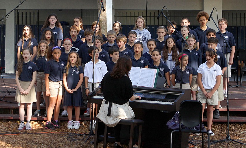 The choir performed during Grandfriends Day at Out-of-Door Academy on Friday.