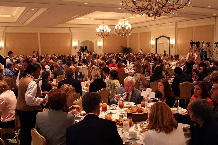 More than 400 people attended Salim Ismail's talk, Friday, Feb. 17, at the Ritz Carlton.