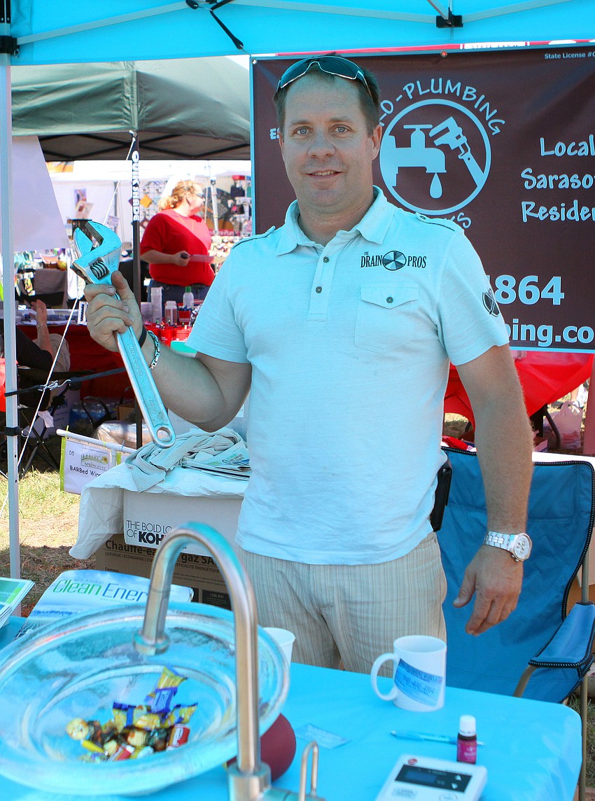 Chuck Burns with Pro Plumbing had a tent out at Springfest.