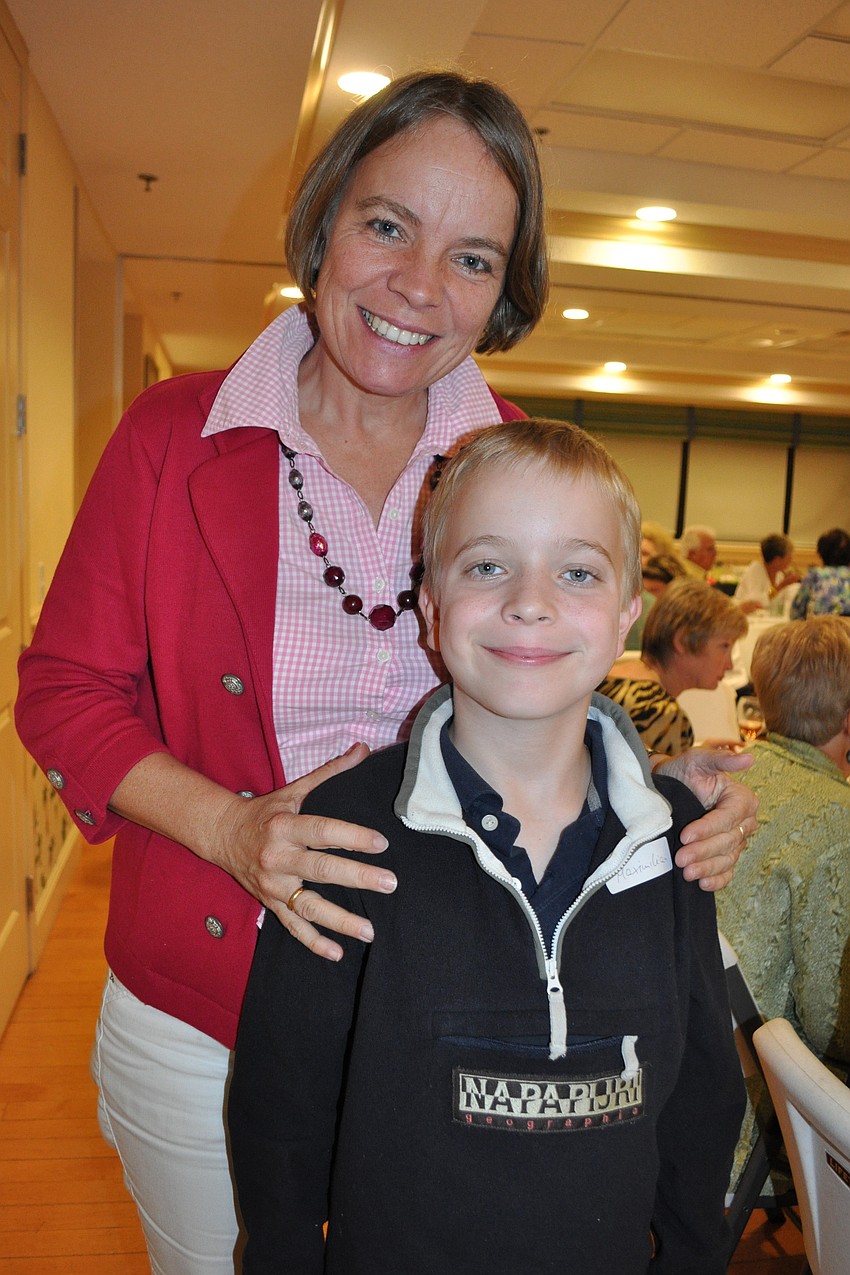 Anna Gross and her son, Max, enjoyed the evening together.