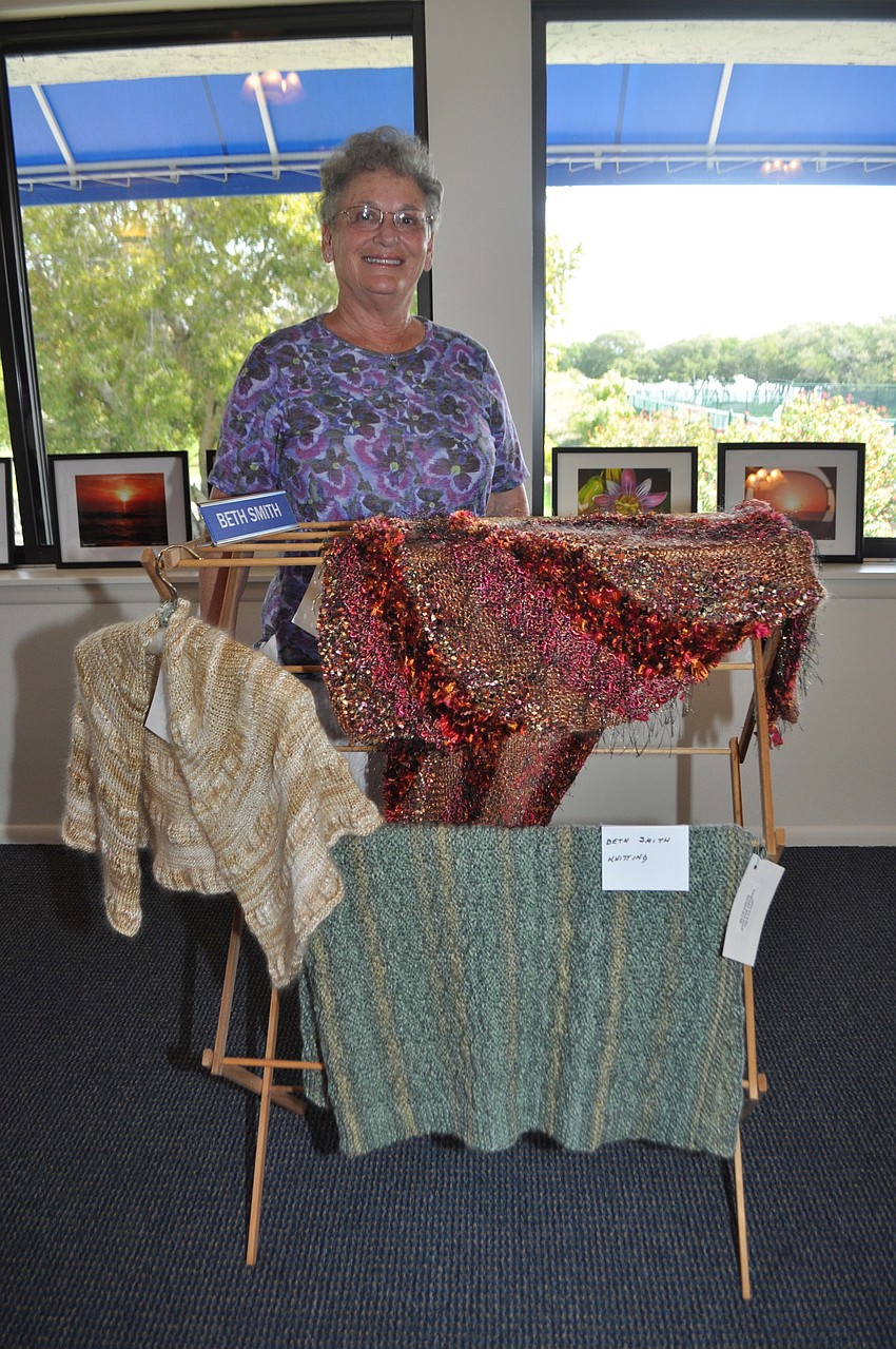 Beth Smith with her handmade accessories