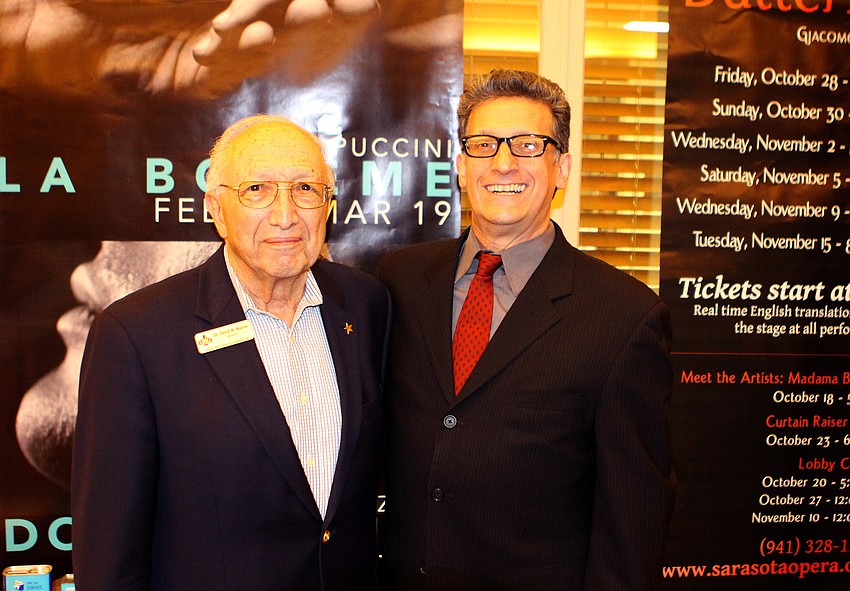 Dr. David Marcus and Greg Trupiano, the Artistic Administrator for the Sarasota Opera