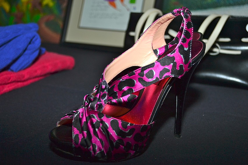 These pink stilettos were up for auction.