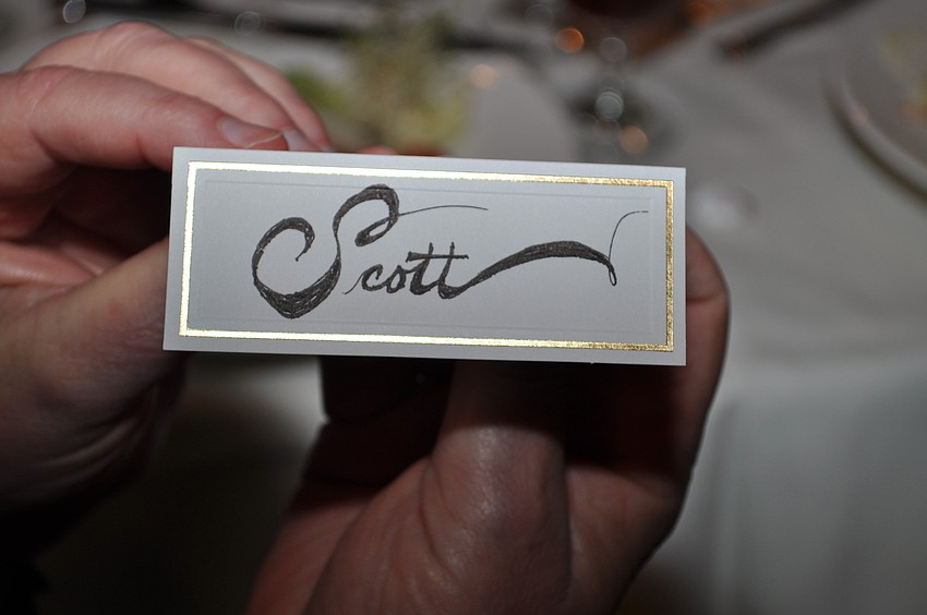 Dawn Sharp made place cards for everyone at her table.