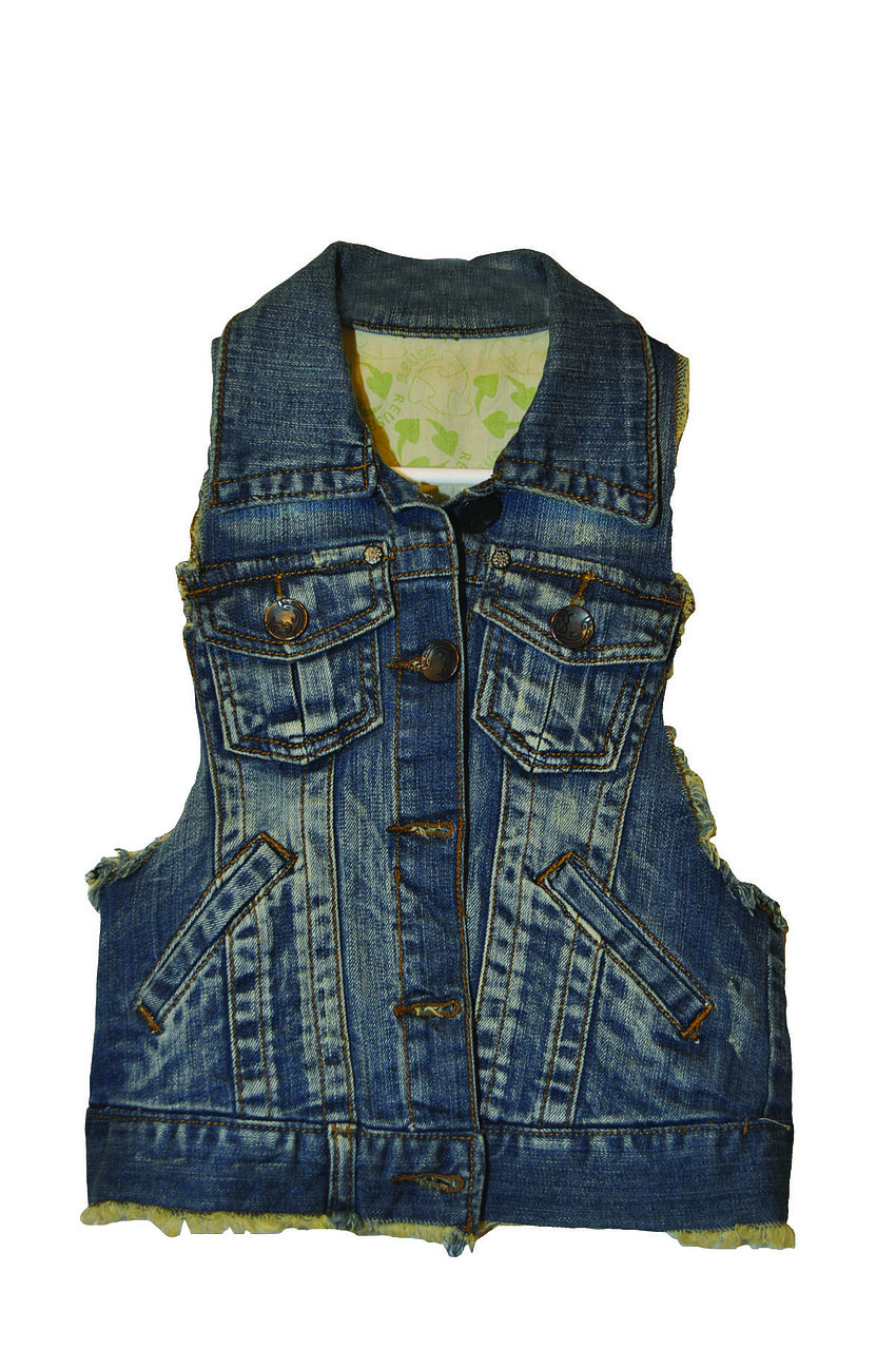 REUSE JEANS DENIM VEST
<br><br>
â€œMy friend Jaszy McAllister gave this to me. Itâ€™s made from recycled denim.â€