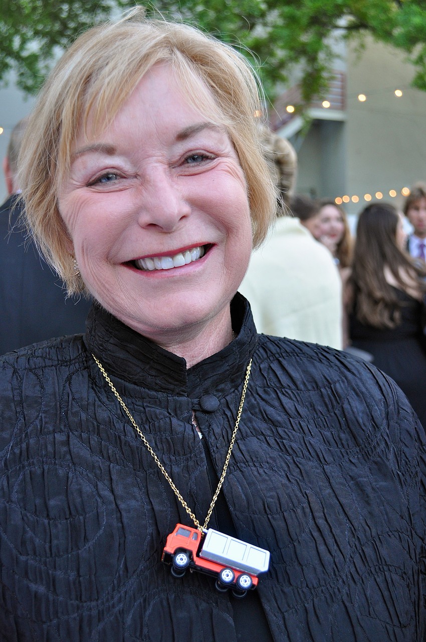 Jennifer Saslaw added a toy truck to her necklace.