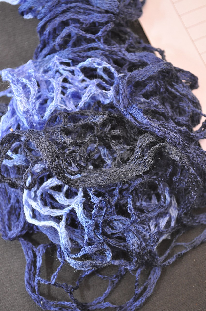 Hand-crafted ruffled scarf