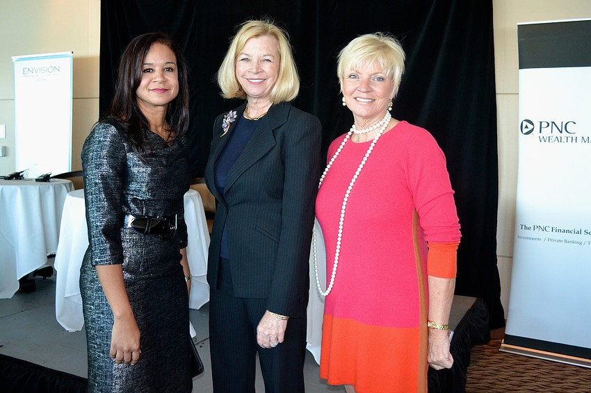 Sandra Shumacher with Co-Chairwomen Ann Charters and Alex Quarles