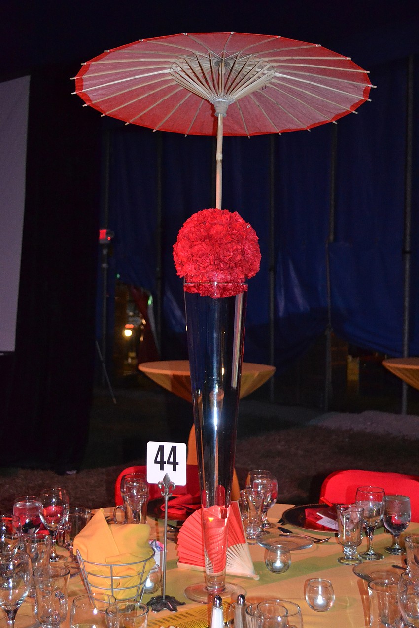 The Naked Florist created unique floral centerpieces for the gala.