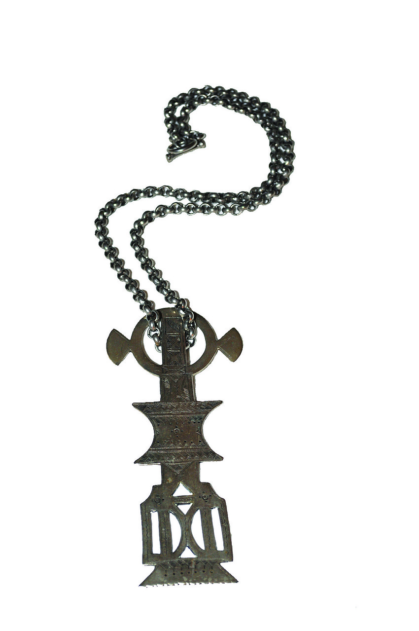 TRIBAL ARTIFACT NECKLACE
<br><br>
â€œIt says, â€˜Donâ€™t mess with me, Iâ€™m a warrior princess.â€™ This is a necklace stolen from my mother, Lynn. Itâ€™s apparently over 100 years old and belongs in a museum.â€