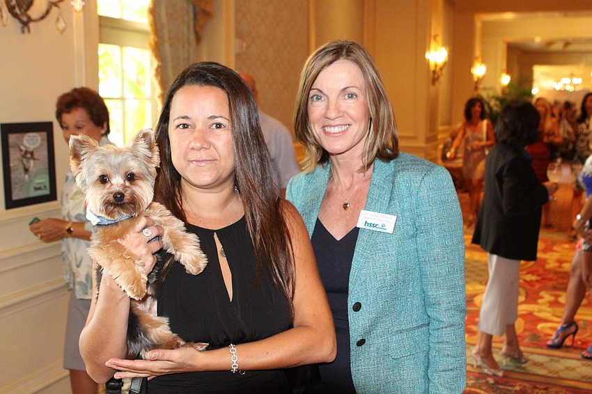 Audrea Costa and Christine Oâ€™Hara with Bear