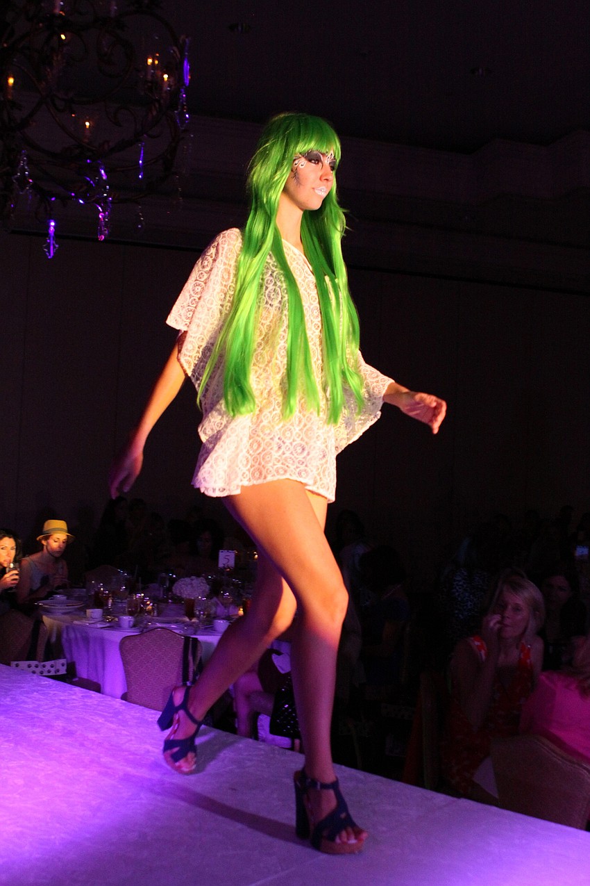 Models walked the runway in fashions by Shore, Banana Republic, Cache, Gap Kids, Martin Freeman and Sarasota Bride.