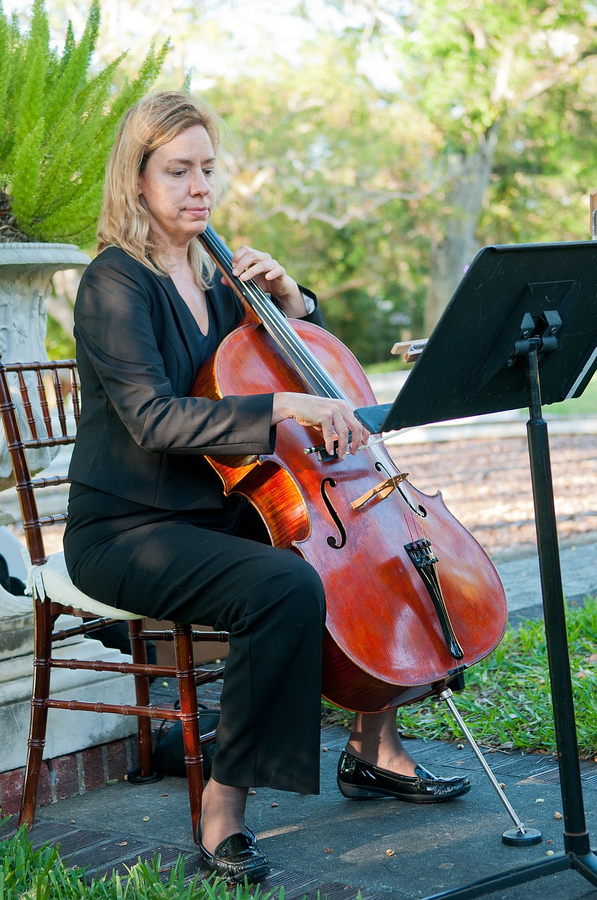The string quartet played for cocktails