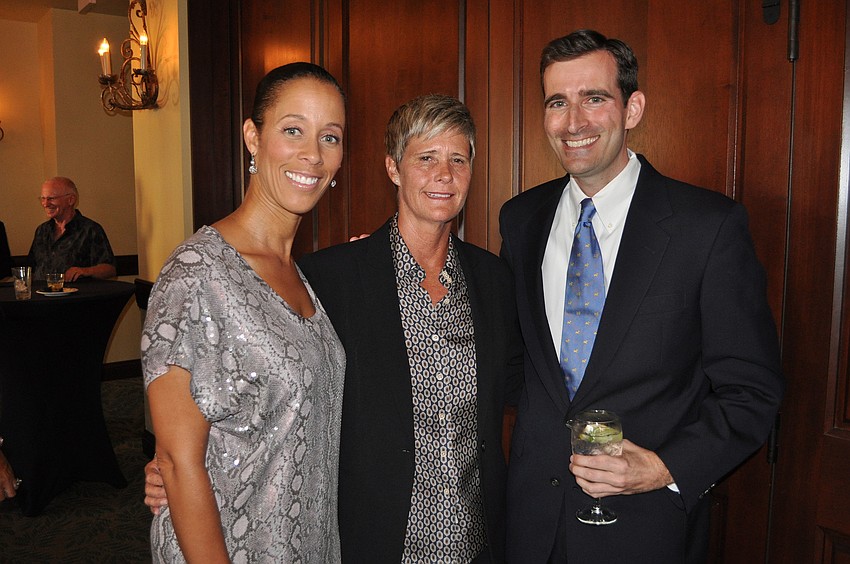 Susan and Kelly Cureton-Hill with Mark Steinwachs