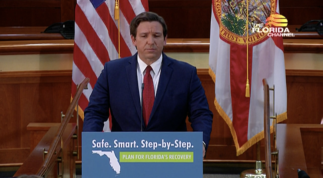 Facts should be comforting, said Florida Gov. Ron DeSantis as he announced the first phase of the state's plan to reopen.