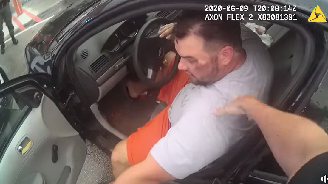 Anthony Checchi, as seen on body cam video posted by the Volusia County Sheriff's Office Facebook page on June 9.