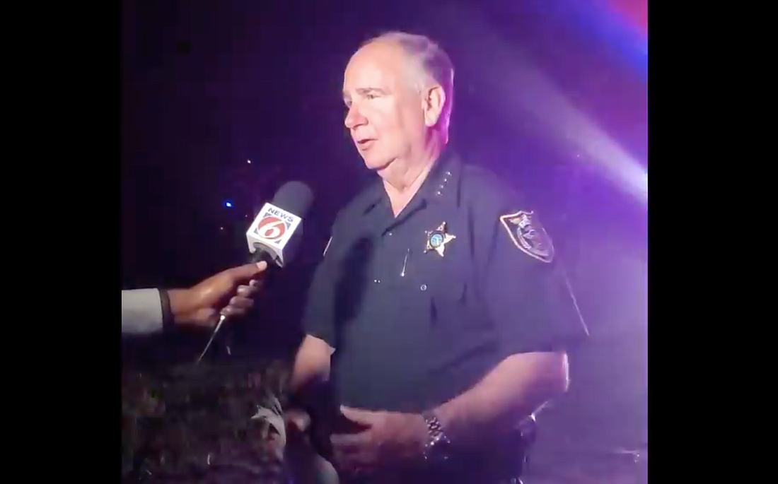 Sheriff Rick Staly was on the scene around midnight July 1. Screen capture