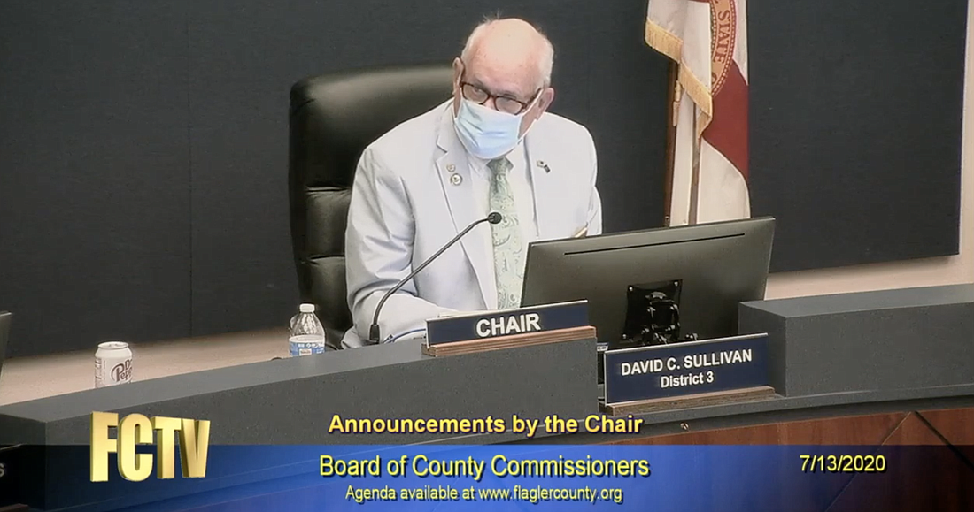 County Commission Chairman David Sullivan. Image from county meeting livestream