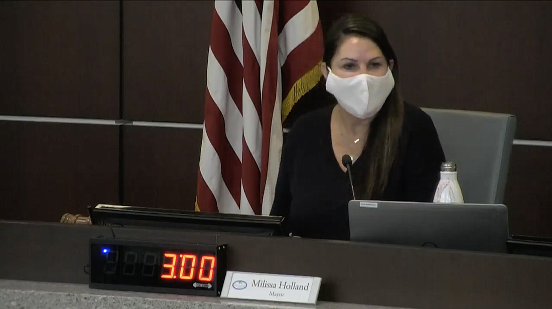 Mayor Milissa Holland. Image from City Council livestream