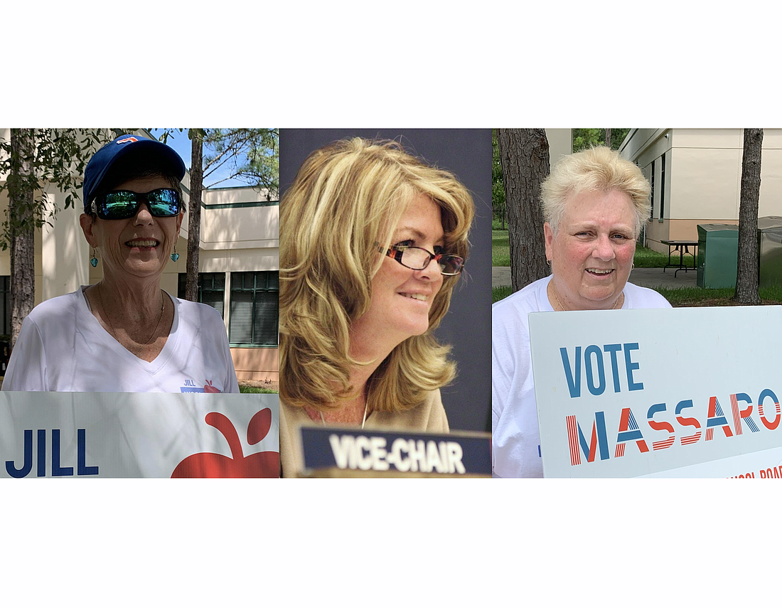 Jill Woolbright, Colleen Conklin and Cheryl Massaro were leading in their School Board races as of 7:20 p.m., with some votes still being counted.