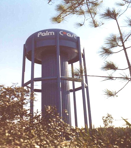 The Palm Coast water tower in the 1970s. Photo courtesy of the city of Palm Coast