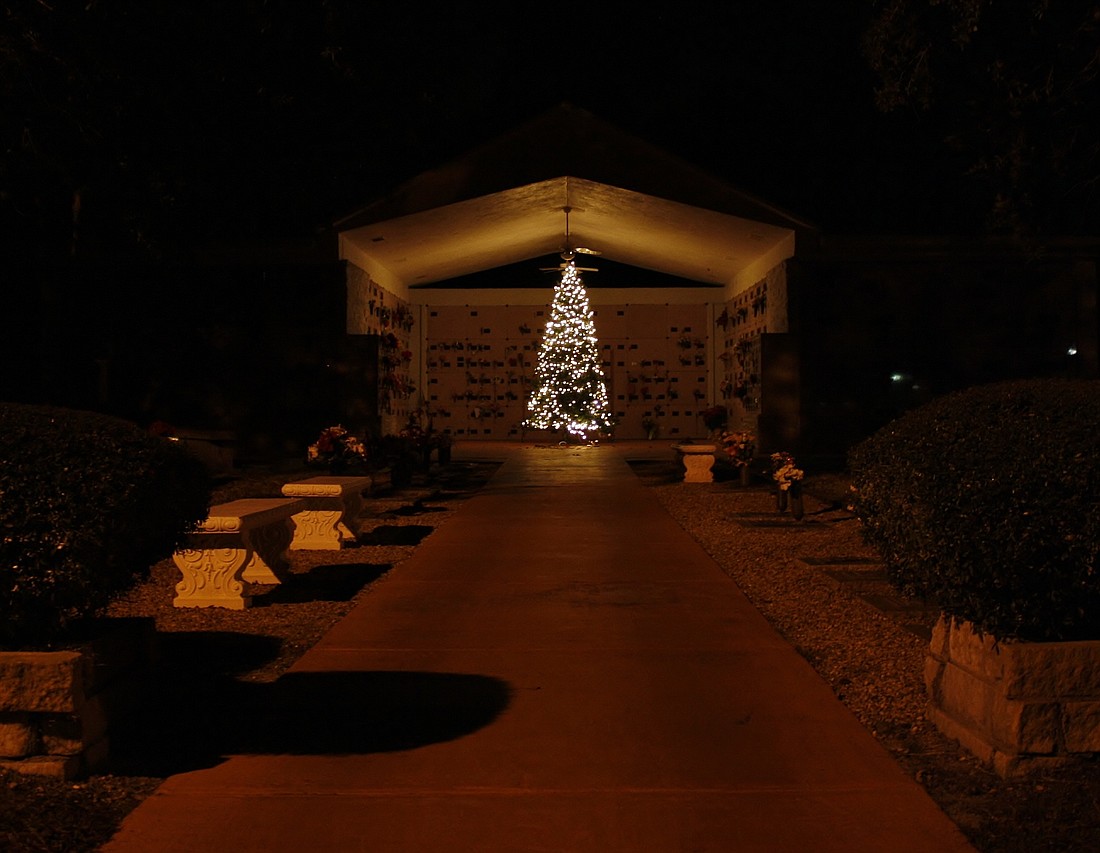 Tree lighting at Craig-Flagler Palms. Courtesy photo