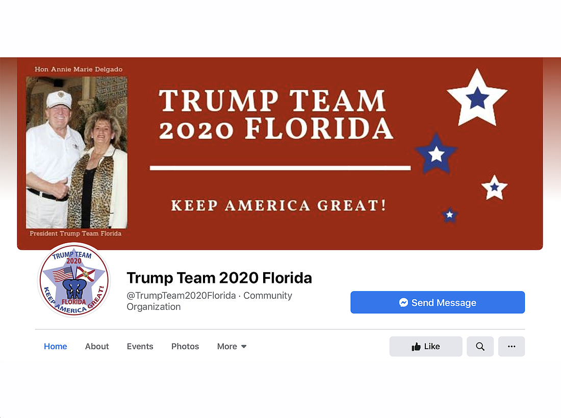 The Trump Team 2020 Florida Facebook page. Trump Team 2020 is not affiliated with the Trump campaign.