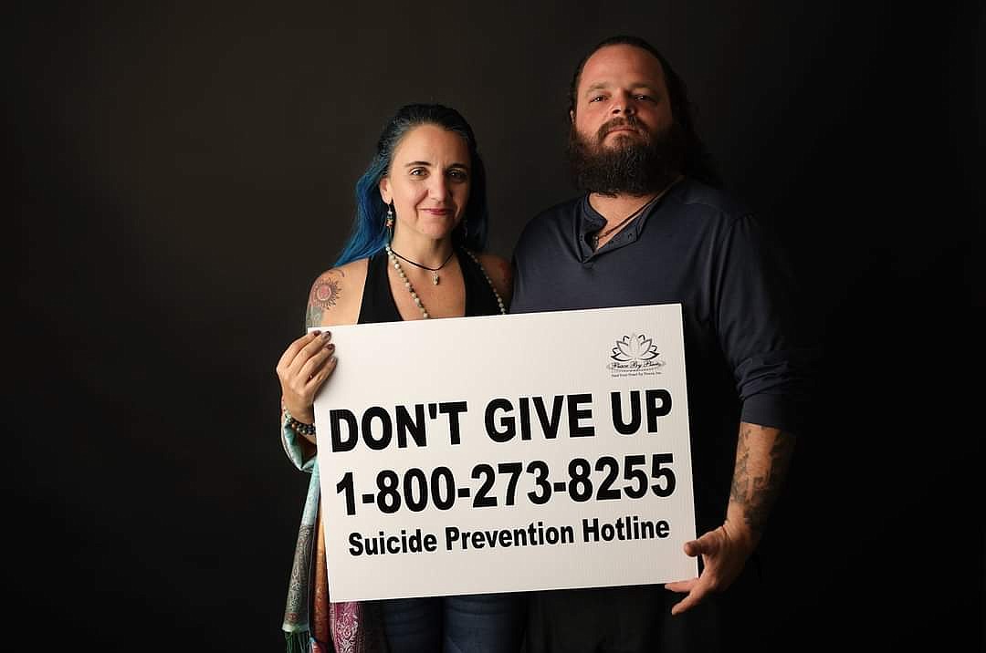 Toni Mayes and her husband, Charles Mayes, directors of Find Your Peace by Pieces, are suicide survivors. Courtesy photo