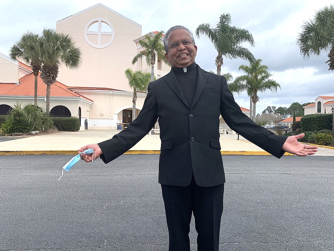 Pastor Jose Panthaplamthottiyil's first name is actually Joseph, and the abbreviate form rhymes with "dose." He has been vaccinated and doesn't think the coronavirus vaccine has been a controversy in his parish. Brian McMillan