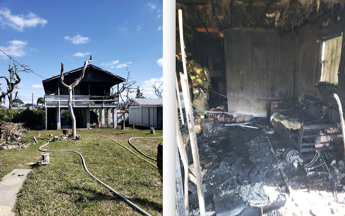 The fire in the Hammock. Photos courtesy of the Flagler County government