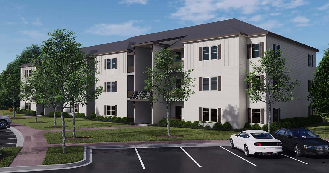 The 300 units would be divided among nine three-story buildings. Image courtesy of the city of Palm Coast