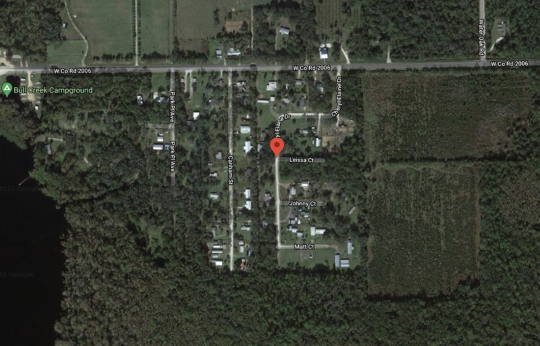 The intersection of Leissa Court and Cheryl Elaine Drive. Image from Google Maps