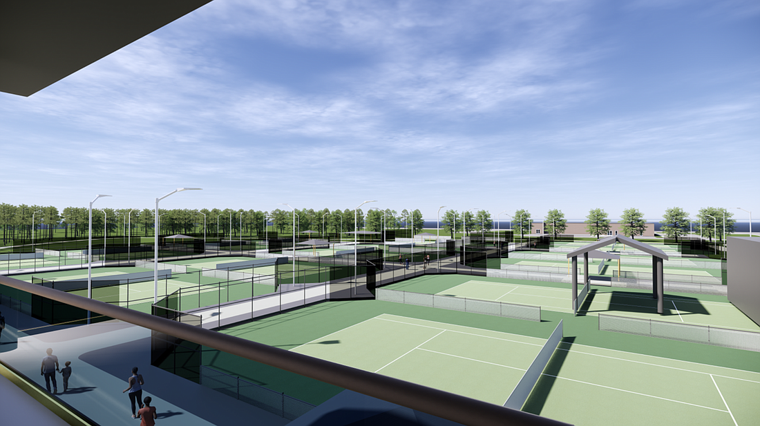 A rendering of the proposed regional racquet center. Image courtesy of the city of Palm Coast