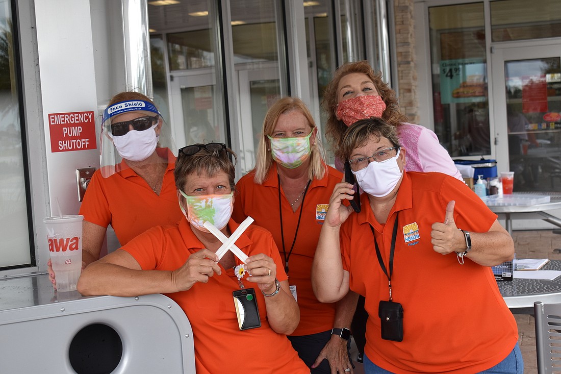 DOH-Flagler nurses during COVID testing. Courtesy photo