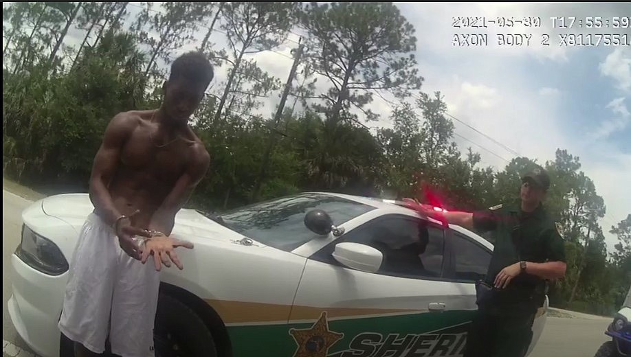 Deputies arrest Taro Ward. Screenshot of FCSO video