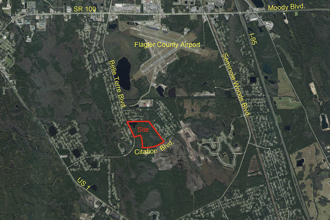 The location of the proposed residential community. Image courtesy of the city of Palm Coast