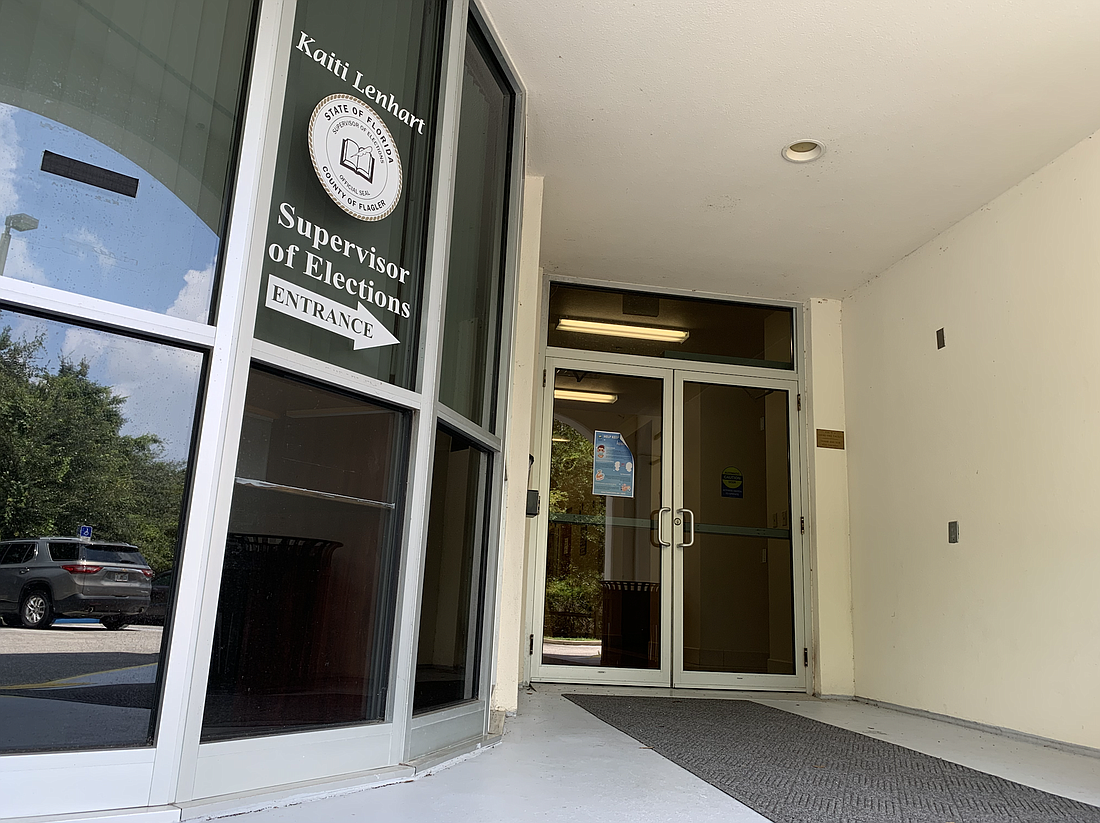 The entrance to the Flagler County Supervisor of Elections office. Photo by Jonathan Simmons
