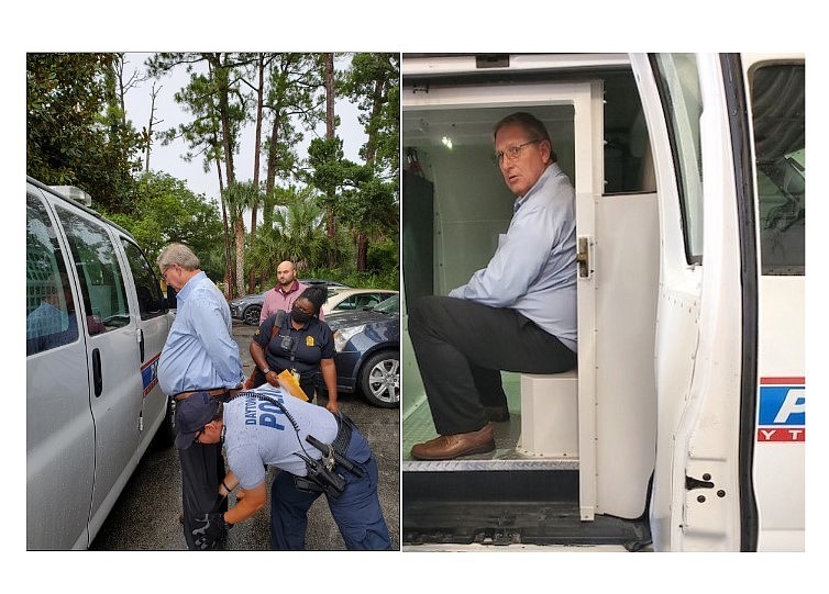 Robert Neal Batie's arrest. Courtesy photos