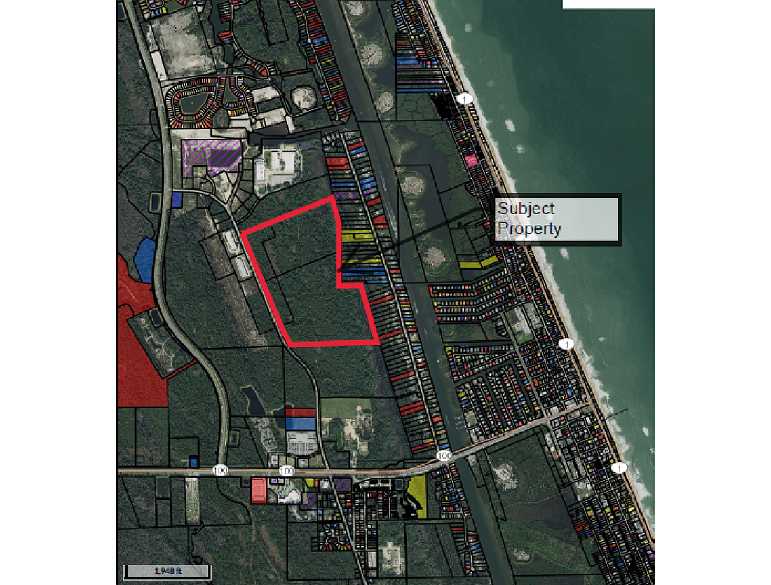 The land is south of the Boston Whaler property. Image courtesy of the city of Palm Coast