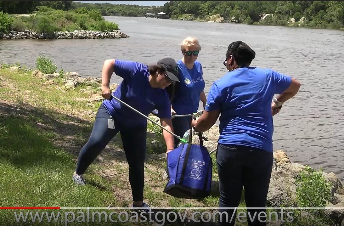Screenshot from the City of Palm Coast Intracoastal Waterway Cleanup video (https://youtu.be/ihXOKpx2k0s)