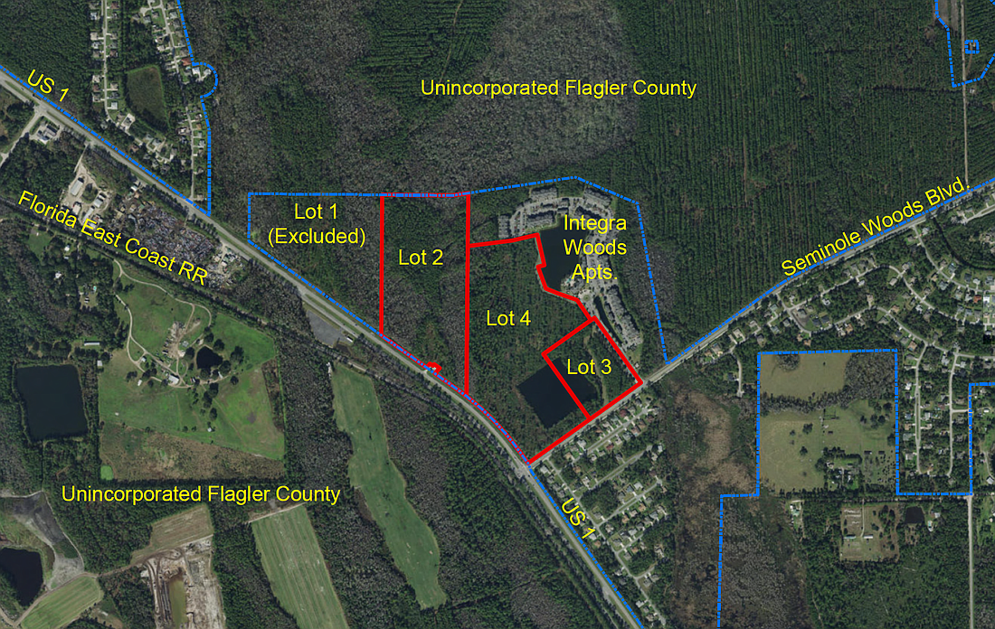 The proposed location of the Seminole Pointe community. Image courtesy of the city of Palm Coast
