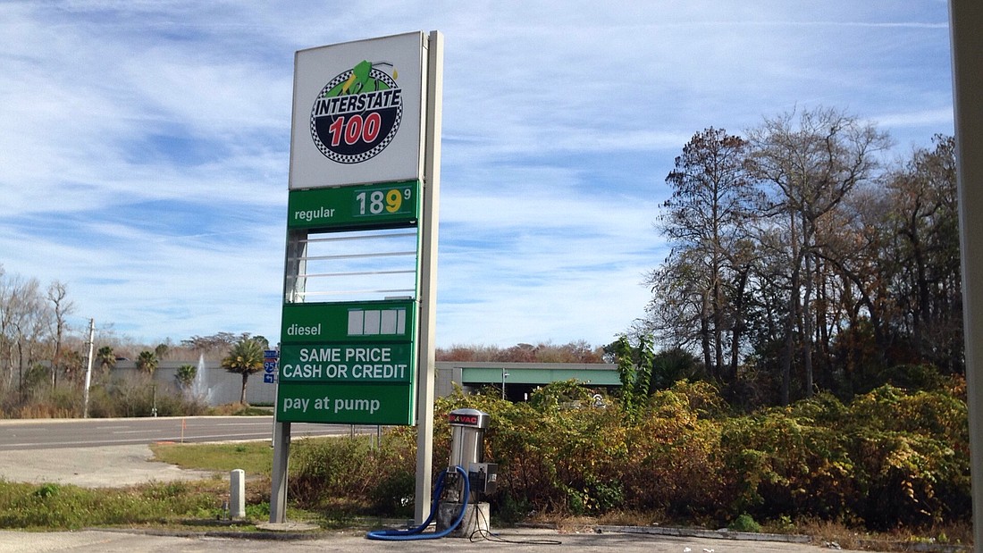 The gas station just west of I-95 and State Road 100 used to be one of the most expensive in the county, and now it's one of the least expensive.Photo by Brian McMillan