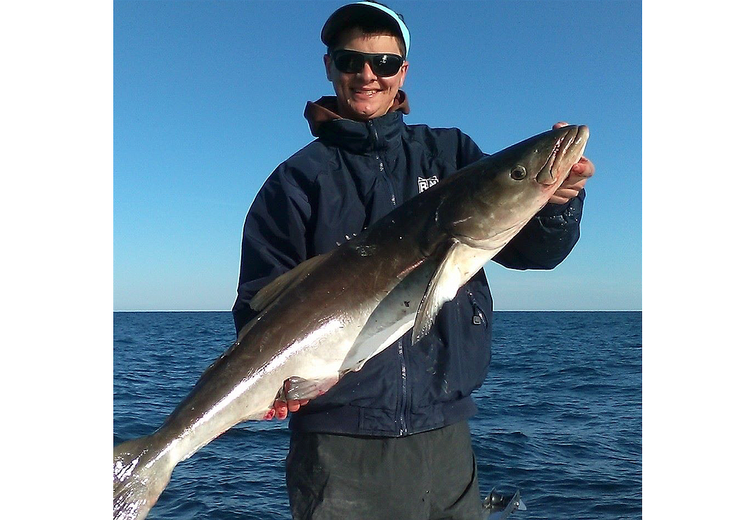 Dakota Ward shows off a cobia caught in Flagler County. (Courtesy photo)