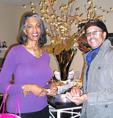 The Prescotts with Jaguars' co-owners Wayne and Delores Weaver at the Beaches Design Center opening.