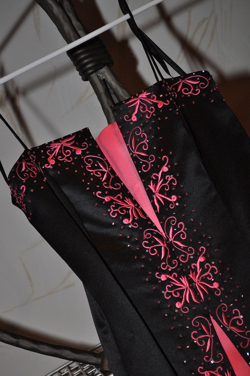 One model wore this dress in the fashion show.