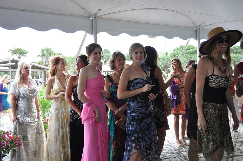 Models preparing to take the stage