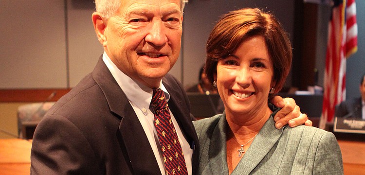 Sen. Mike Bennett with Mary Dougherty-Slapp