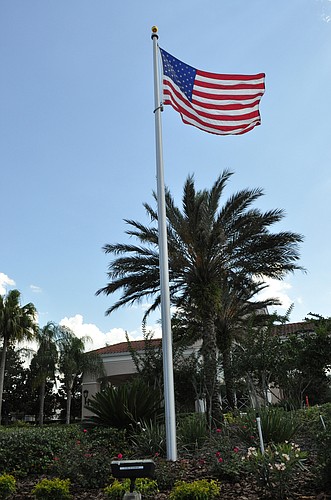The new flagpole was installed April 30 and dedicated Sunday, May 27.