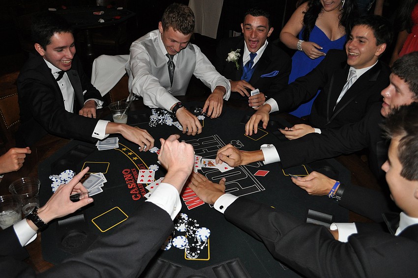 Many students had fun playing poker.