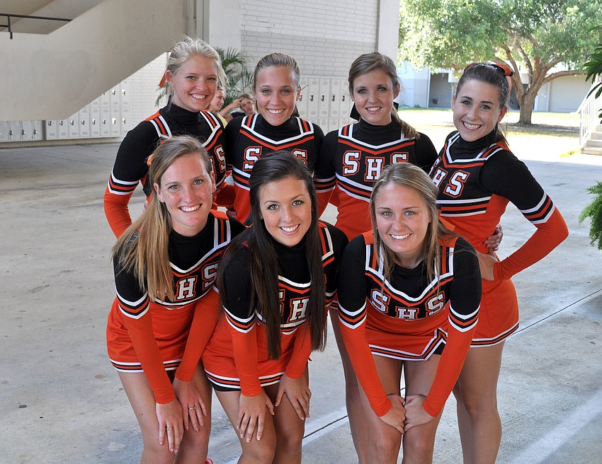 The Sarasota High School Cheerleaders provided school spirit.